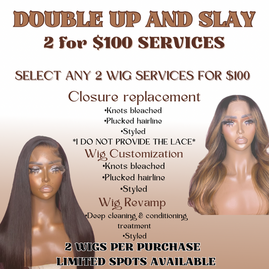 2 for $100 Wig Services